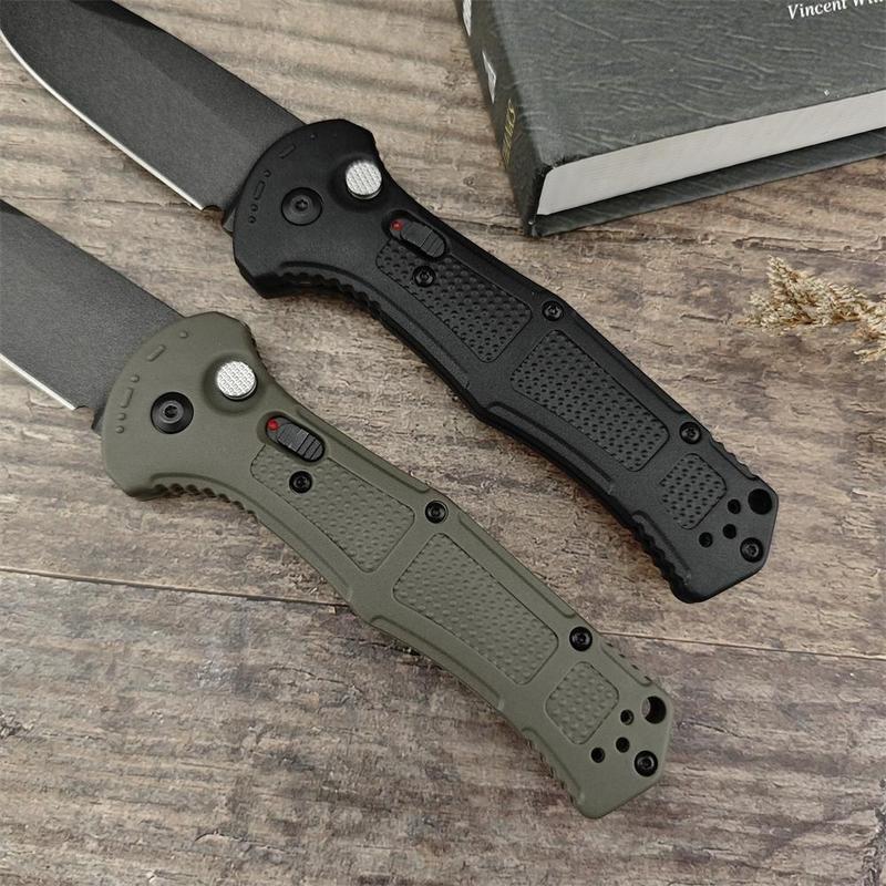 9070 Pocket Folding Knife D2 Steel Blade Non-slip Nylon Fiber Handle
