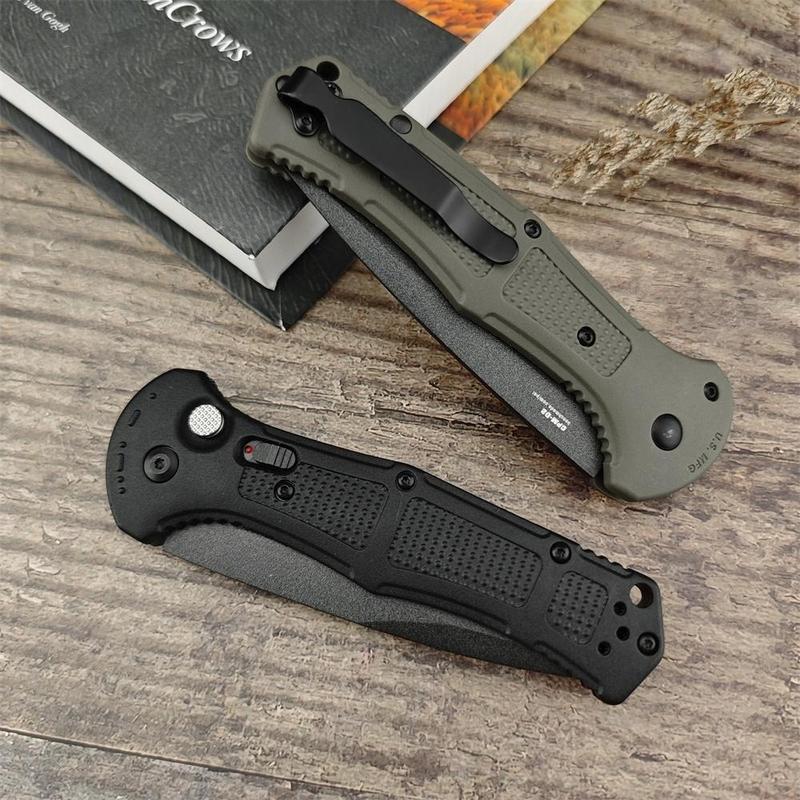 9070 Pocket Folding Knife D2 Steel Blade Non-slip Nylon Fiber Handle