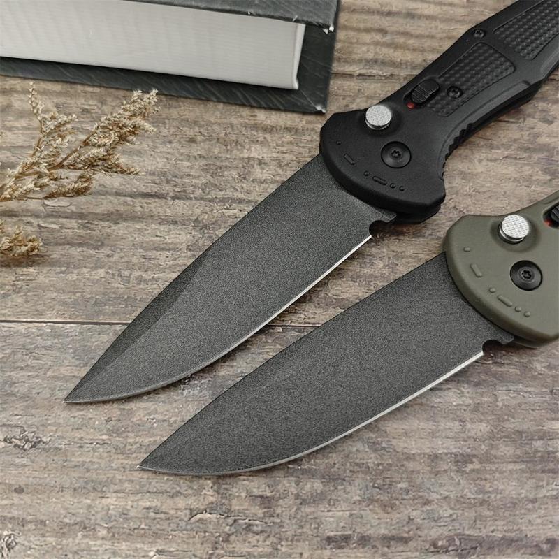 9070 Pocket Folding Knife D2 Steel Blade Non-slip Nylon Fiber Handle