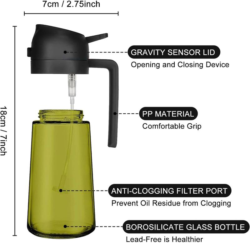Premium 2 in 1 Oil Sprayer for Cooking 16oz