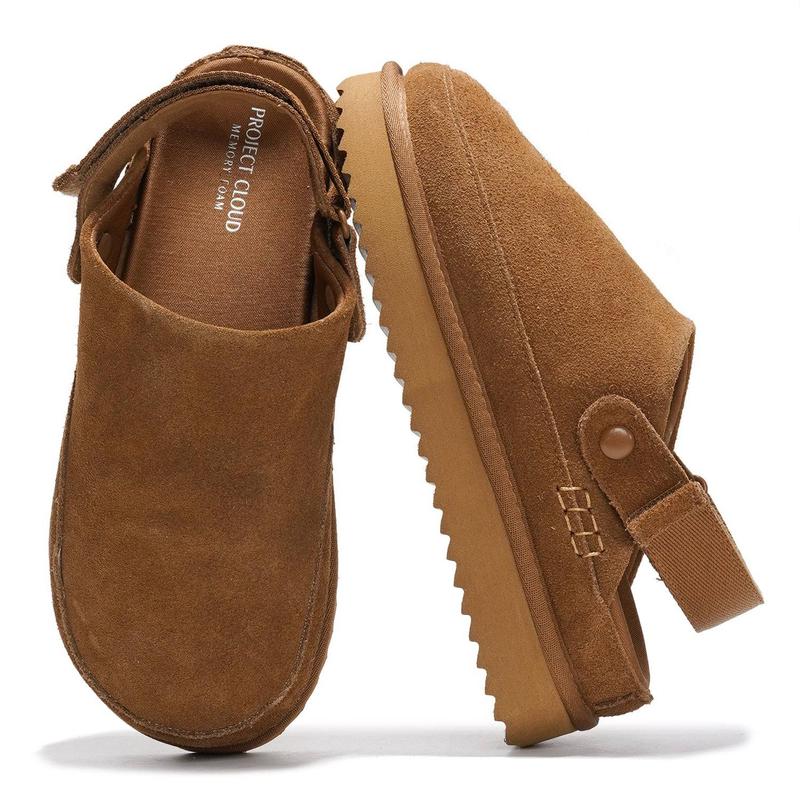 "Goldstar" Genuine Suede Clogs