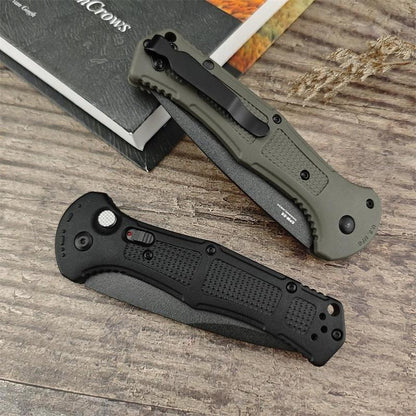9070 Pocket Folding Knife D2 Steel Blade Non-slip Nylon Fiber Handle