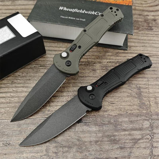 9070 Pocket Folding Knife D2 Steel Blade Non-slip Nylon Fiber Handle